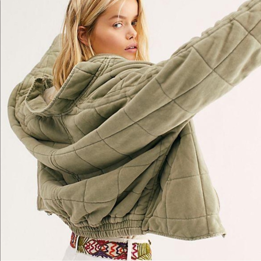 Free people quilted dolman jacket